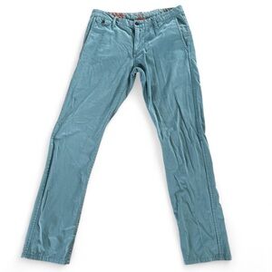 Dockers Alpha Khaki Pants Mens 34x32 Green Slim Tapered Flyweight Broken In NWT